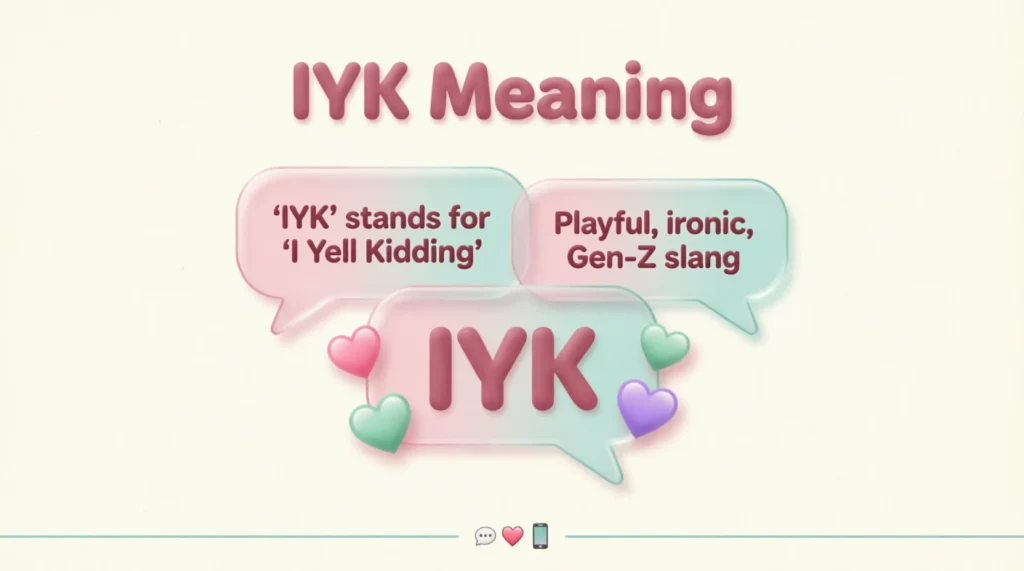What Does “iyk” Mean?