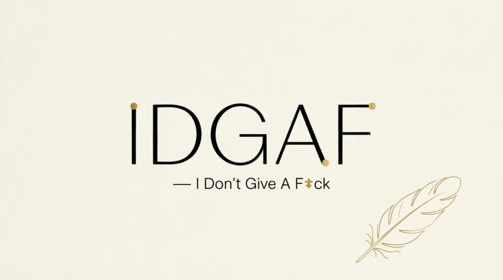 🧠 What Does “IDGAF” Mean?