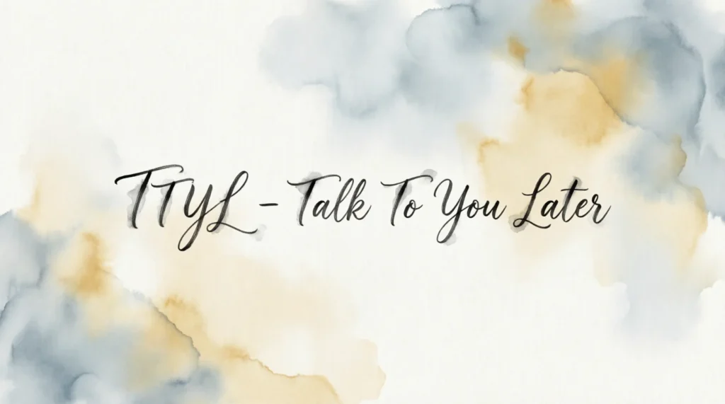 What Does TTYL Mean?